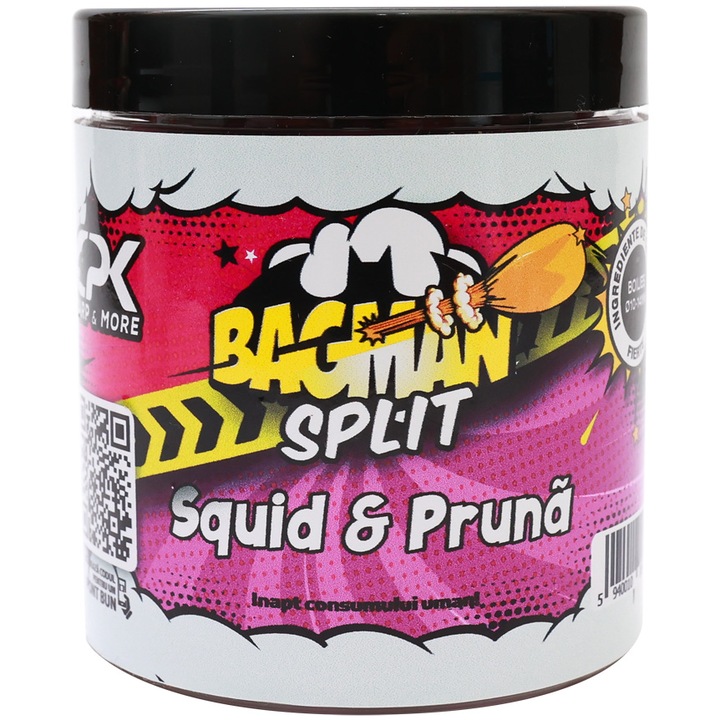 Boilies carlig CPK Bagman Split, squid & pruna, 10/14mm, 130g