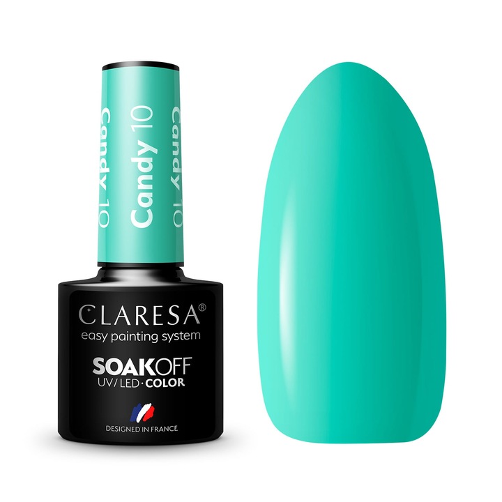 Полуперманентен лак за нокти Claresa, Soak Off, Candy 10, 5g