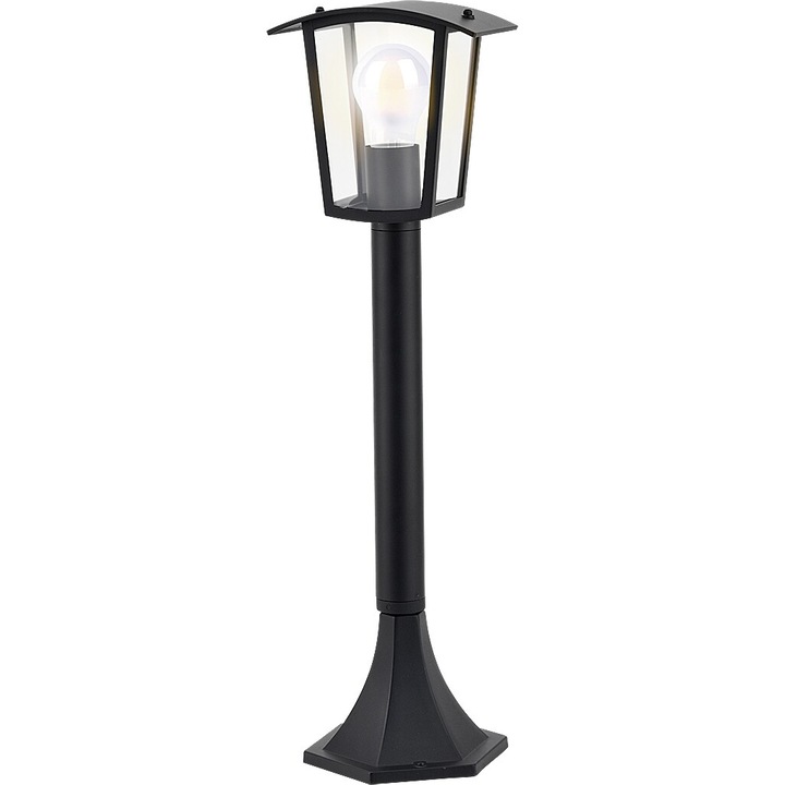 Градинска лампа Rabalux Taverna 7128, E27, 15W, IP44, 60 см, Алуминий, Черен
