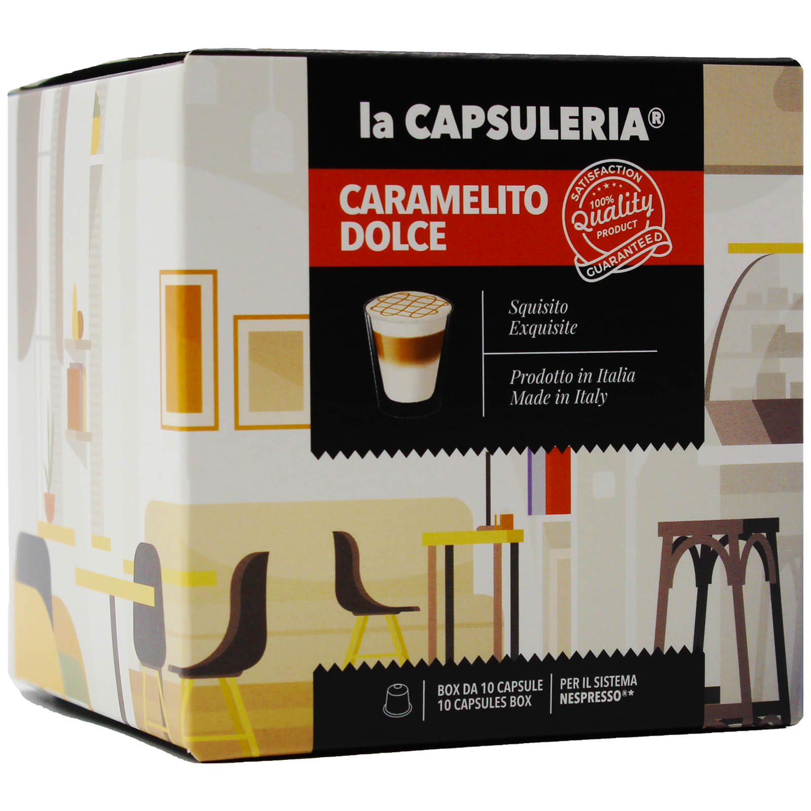 Set 10 capsule CAPPUCCINO compatibile Nespresso, LA CAPSULERIA