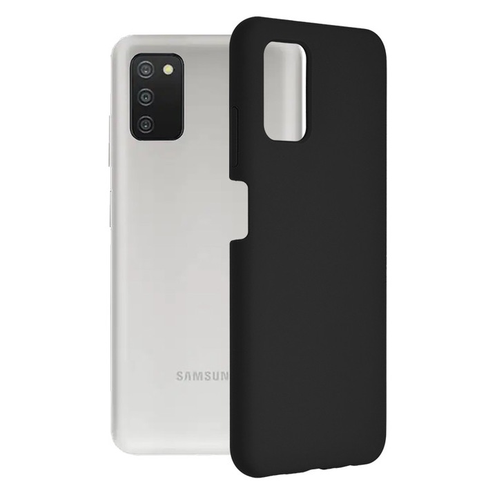 Кейс за Samsung Galaxy A03s, Techsuit Soft Edge Silicone, черен