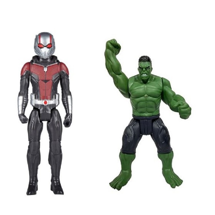 2 db figura készlet Bosszúálló, Hulk, hangyaember 18 cm, Többszínű, INDOMABLE ®