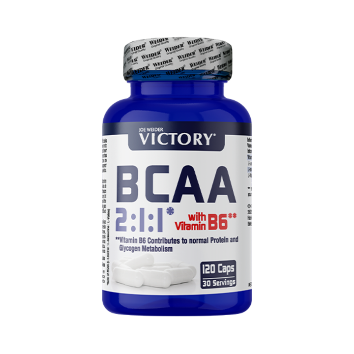 Weider Global Nutrition Branched Chain Amino Acid aminosav-kiegészítő, 2:1:1 Victory, 120 kapszula