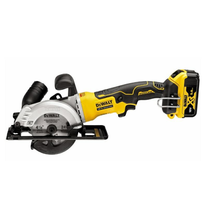 Fierastrau circular de mana Dewalt DCS571P2, 115mm, 18V, cu acumulator
