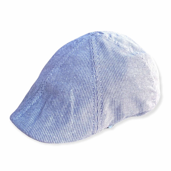 Férfi csíkos szövet gatsby sapka, 3178962, Kék