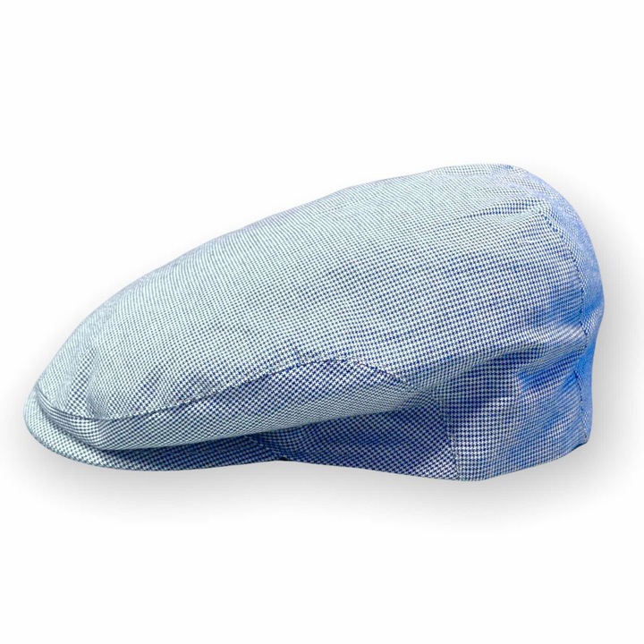 Мъжка шарена спортна шапка от плат, синя