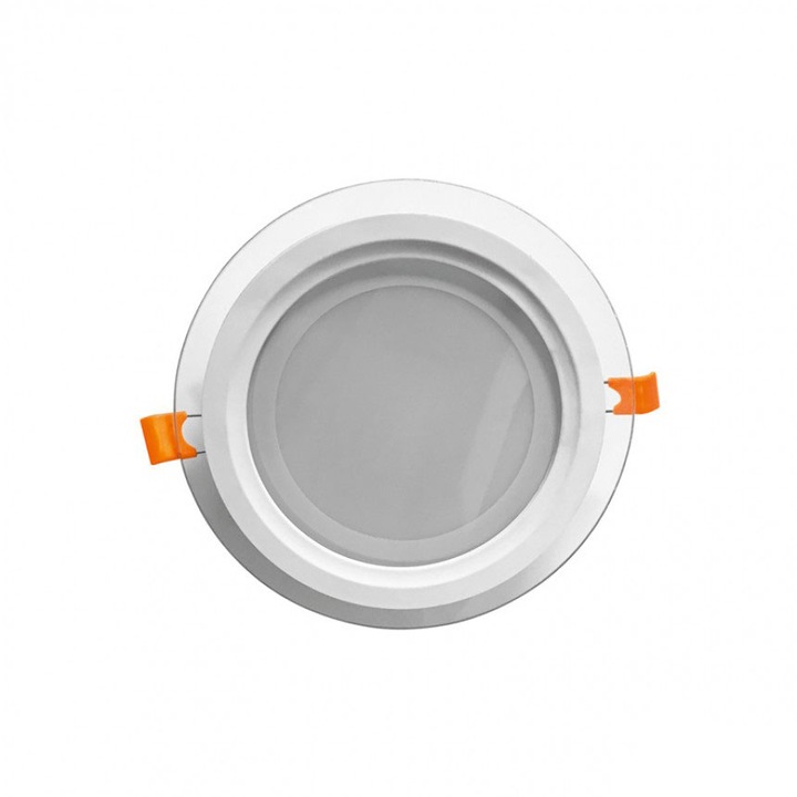 LED moon, Lightex, rezistent la umiditate, 220V, 12W, IP44, 4000K, 960lm, F125, Clasa energetica G, Alb