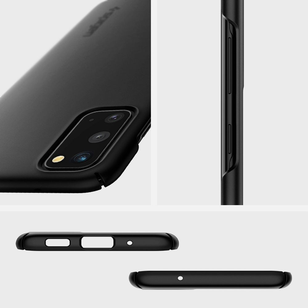 Husa slim Spigen Thin Fit compatibila cu Samsung Galaxy S22 Ultra Black