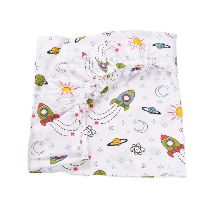 Чаршаф с ластик за кошара 120 х 60 см Mini Junior VLC-5, Многоцветен