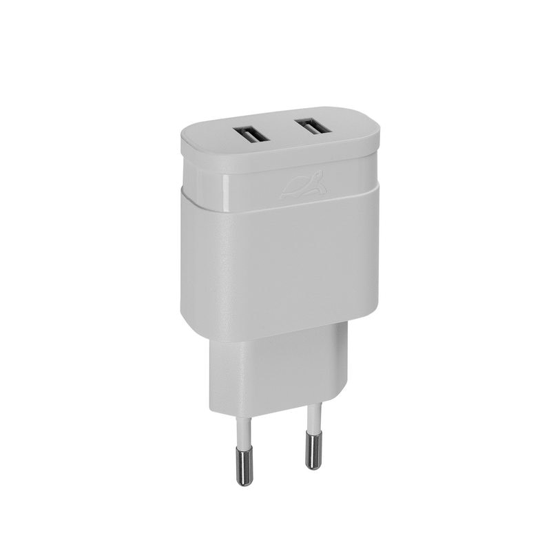 Incarcator retea Rivacase, AC 2USB x 2,4A, alb VA 4122 W00