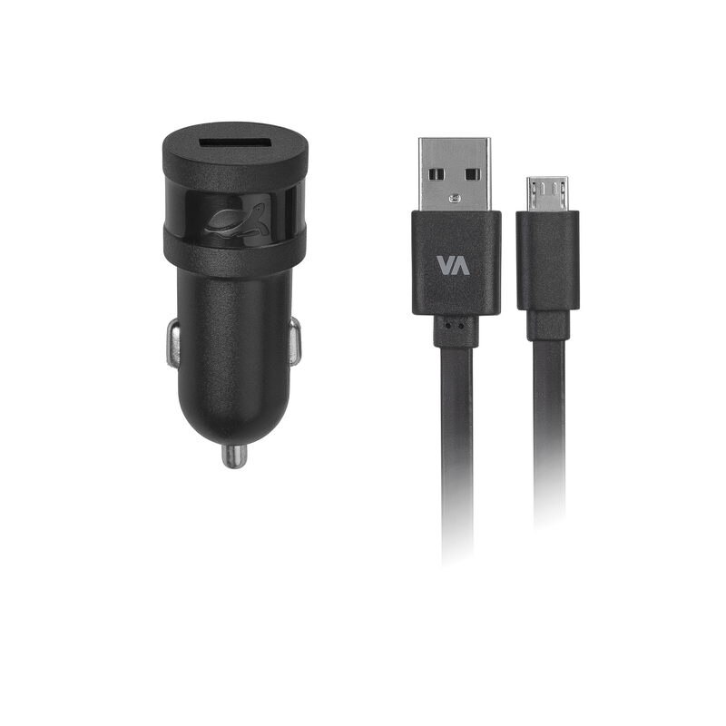 Incarcator auto Rivacase, DC 1USB x 1A +cablu microUSB, negru VA 4211 BD1