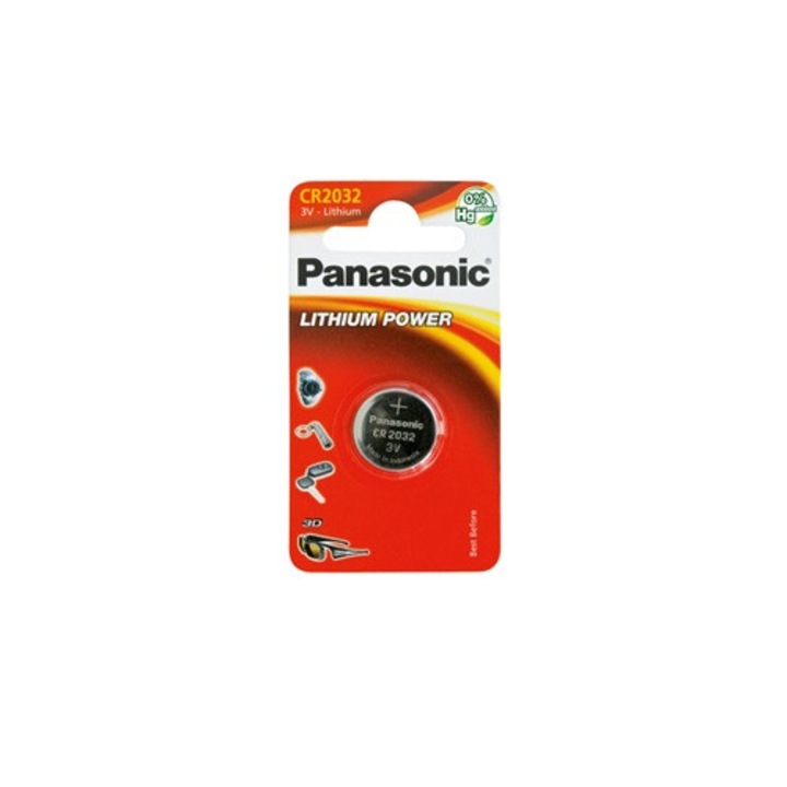 Baterie, Panasonic, Litiu, CR2032/1B-PAN, 3 V