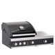 Газов грил с 3 горелки от неръждаема стомана Grandhall Premium GT3 и странична горелка K03000281A, вградена