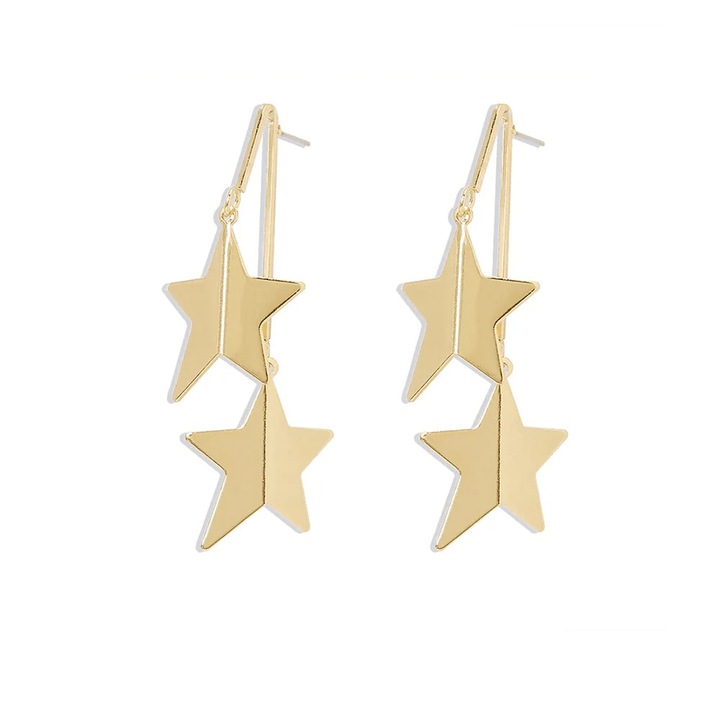 Cercei aurii, cu stelute, Lotus C1, Pursehuit