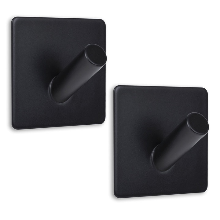 Set 2 agatatori, GOCKOWIAK, negru, 45 x 45 x 30 mm