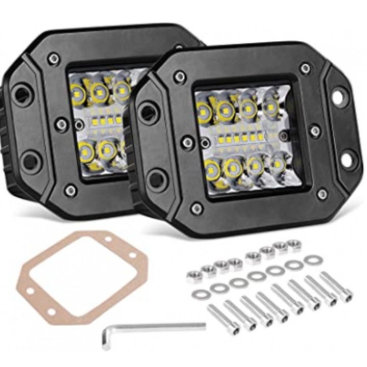 Proiectoar led FOXMAG24 60W, Suv, ATV, Tractor, Jeep, negru
