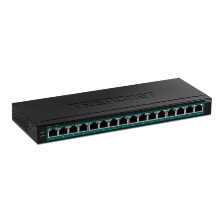 TrendNet TPE-TG160H Kapcsoló 16 portos Gigabit PoE/PoE+ 123W