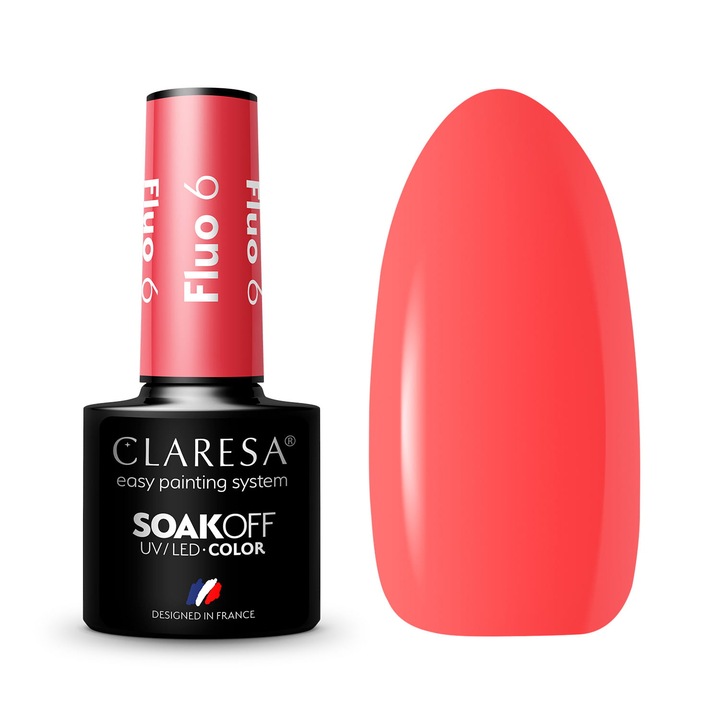 Oja semipermanenta Claresa, Soak Off, Fluo 6, 5g