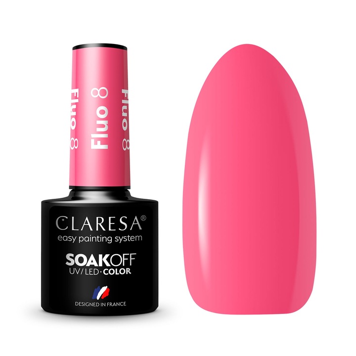 Oja semipermanenta Claresa, Soak Off, Fluo 8, 5g