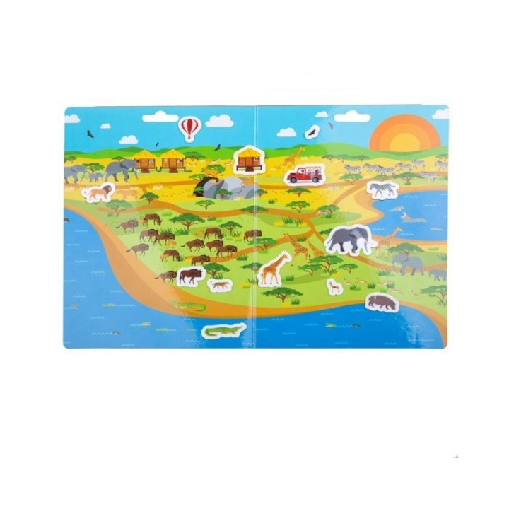 Книжка със стикери, Bigjigs, Сафари