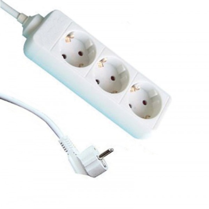 Разклонител MAKALON, 3 гнезда с кабел 1.5m х1.5mm2 MK