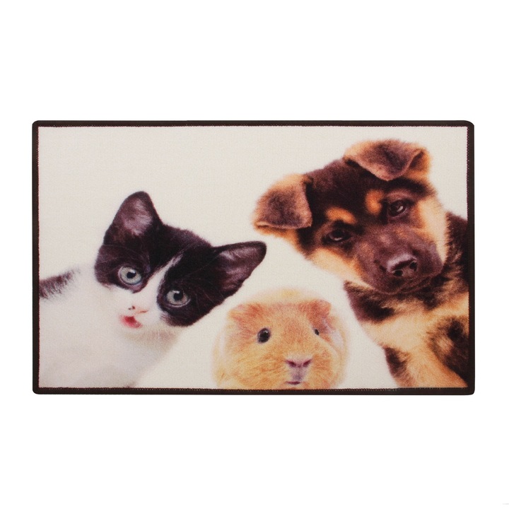 Covoras bucatarie Animals IS0747, 50 x 80 cm, Dreptunghiular, Multicolor