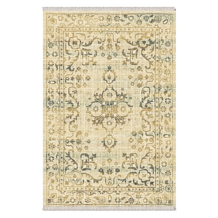 Covor living / dormitor IS Atlas, 120 x 155 cm, Fir scurt, Bej / Crem