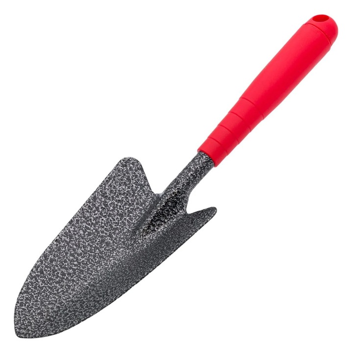 Sapaliga de gradina si balcon, din metal, 35.5 cm, Gri/Rosu