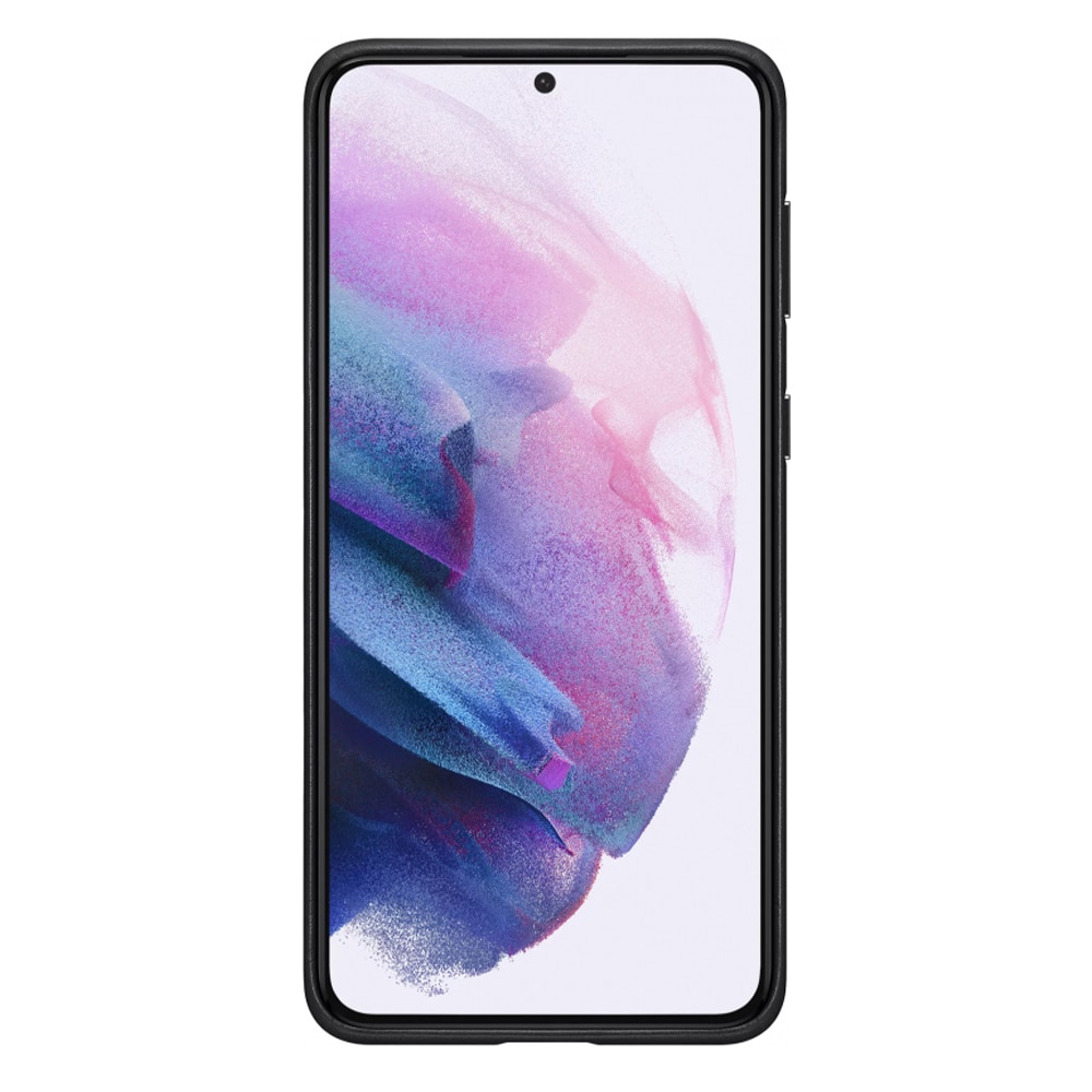 Husa de silicon pentru Samsung Galaxy S21 5G, Fibra de Carbon, Negru