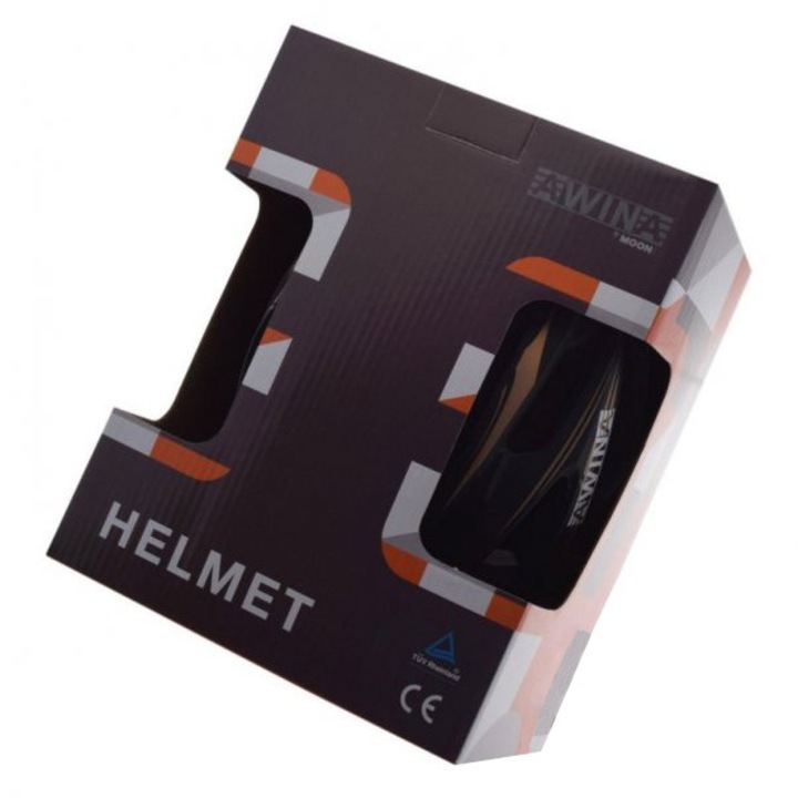 Casca ciclisti MTB Awina, marime L 58 cm-61 cm, culoare nergru/auriu