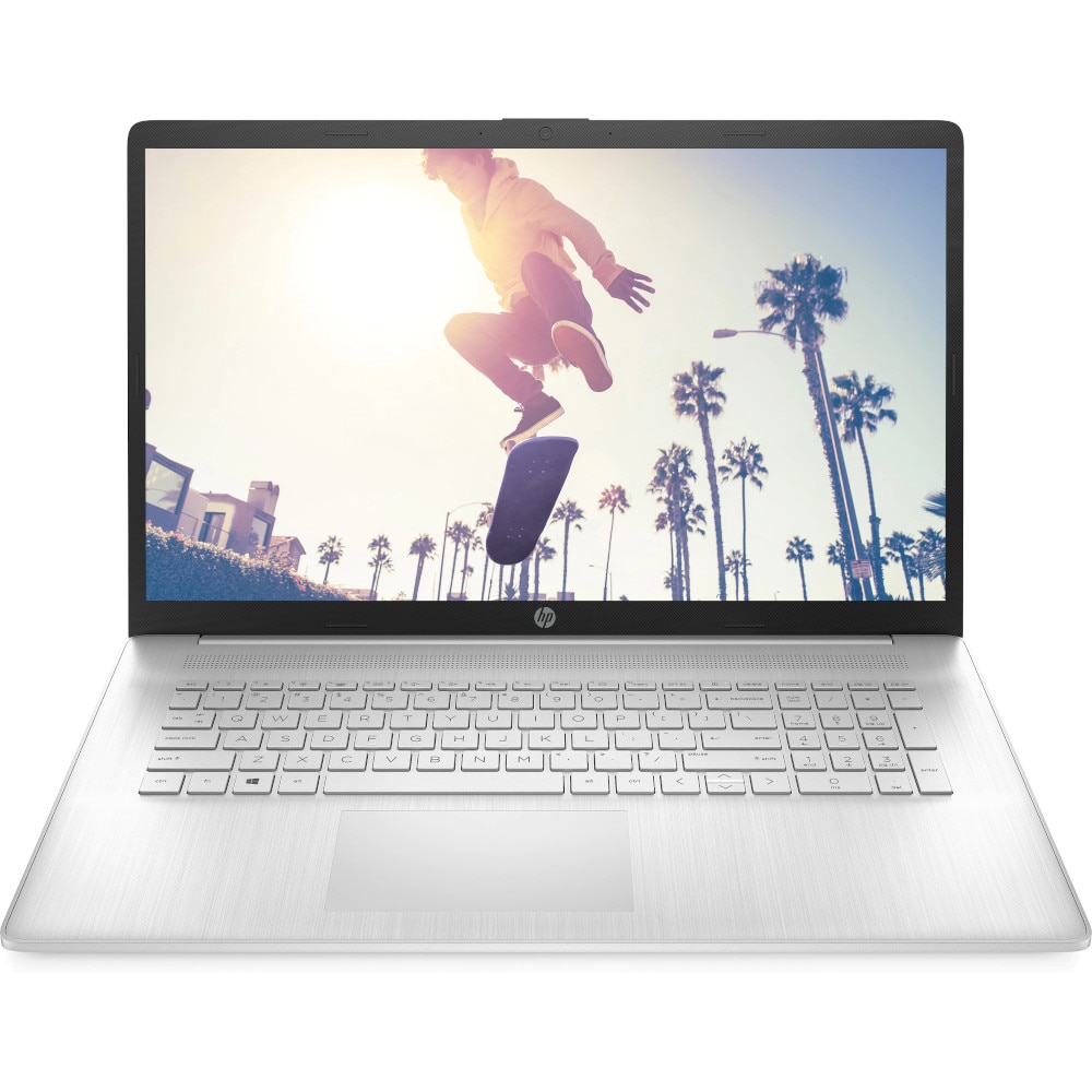 Laptop HP 17-cp0000nq, AMD Ryzen 7 5700U, 17.3inch, Full HD, 16GB DDR4, 1TB  SSD, AMD Radeon Graphics, Windows 11 Home, Argintiu - eMAG.ro