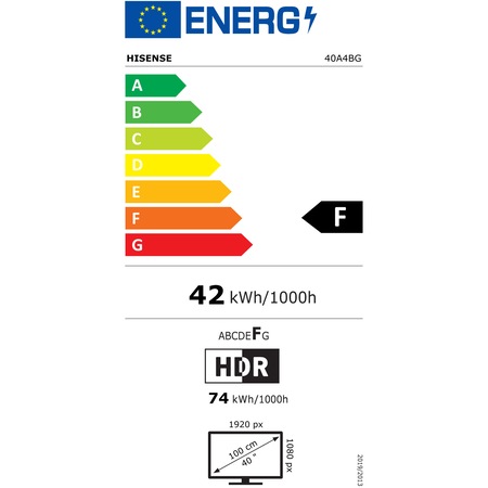 Televizor Hisense 40A4BG, 101cm, Smart, Full HD, LED, Clasa F