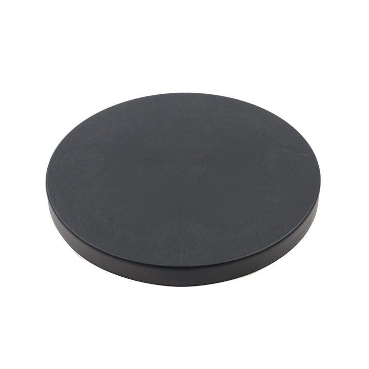 Suport ghiveci flori IPRR450-S433, mobil, forma rotund, material plastic, culoare antracit, 44,6 x 6,3 cm