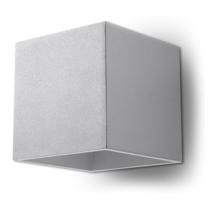 Fali Lámpa, Quad, szürke, G9