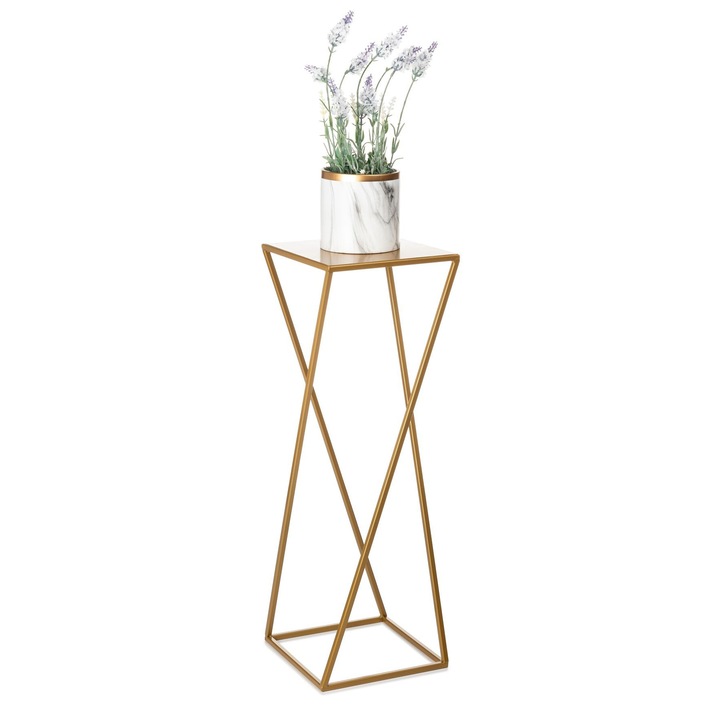 Loft, Virágtartó, fém, arany, 70x24x24 cm
