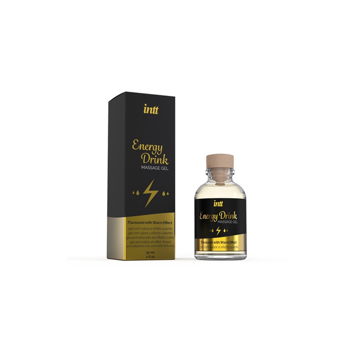 Gel aromat, Intt, cu efect de incalzire, aroma Energy Drink, 30 ml