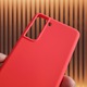 Samsung S21 Plus kompatibilis TPU tok, Velvet belső, Scarlet Red, TELGORBCS