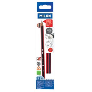 Creion grafit HB cu radiera set 12 MILAN Creion grafit HB cu radiera set 12 MILAN