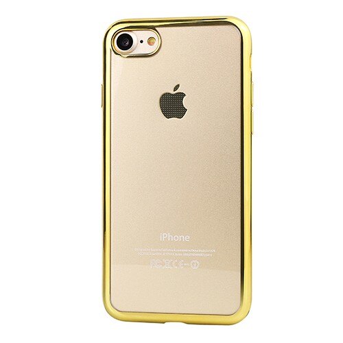 Capac protectie TPU, margini electroplacate, pentru Apple iPhone 7 Plus, auriu
