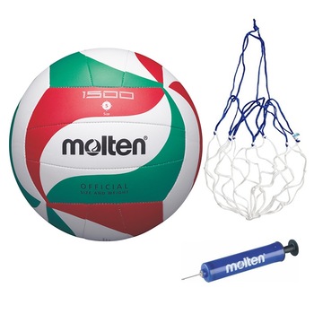Minge volei Molten V5M1500, pompa si plasa Minge volei Molten V5M1500, pompa si plasa
