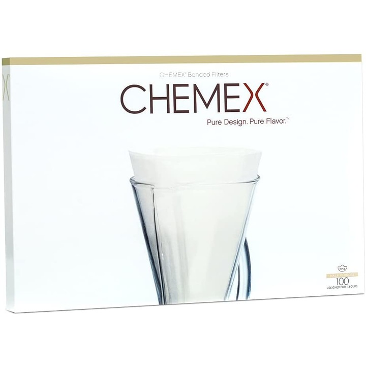 Set filtre cafea, Chemex, Bonded Filter Half Moon, 100 bucati