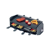 raclette gourmet ottimo cu plita din aluminiu turnat cu invelis antiaderent 8 tavite cu invelis antiaderent cu maner izolat termic 1200 w rommelsbacher rc1200 imagen 12_0_
0