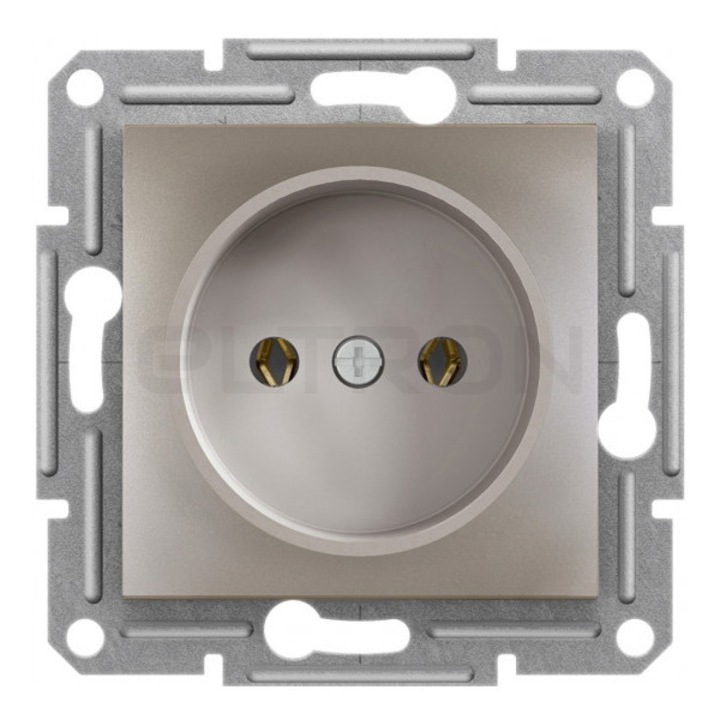 Priza simpla 2P fara rama, maro Schneider Asfora