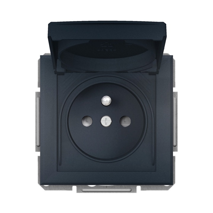 Priza 2P+PE IP44 la sistem de rame, antracit Schneider Asfora