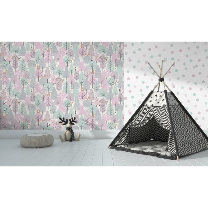 Детски тапет Животни в гората My Kingdom M51603 0.53mx 10m