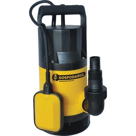 Pompa submersibila pentru apa menajera Gospodarul Profesionist PMP0008, 400 W, 8000 l/h debit maxim, 5 m inaltime maxima refulare, 6.5 m adandicime absorbtie, 220 V, turbina din fonta
