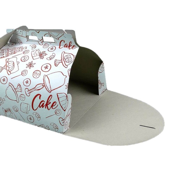 Set 25 Cutii Tort CT 1/2, Imprimate, 200x200 mm, Carton Duplex 320 g/m²