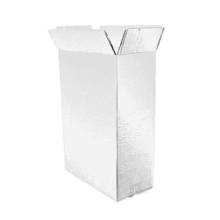 Set 50 Cutii pentru 2 Sticle, cu Separator, 260x130x395 mm, Carton CO5 Alb/Natur