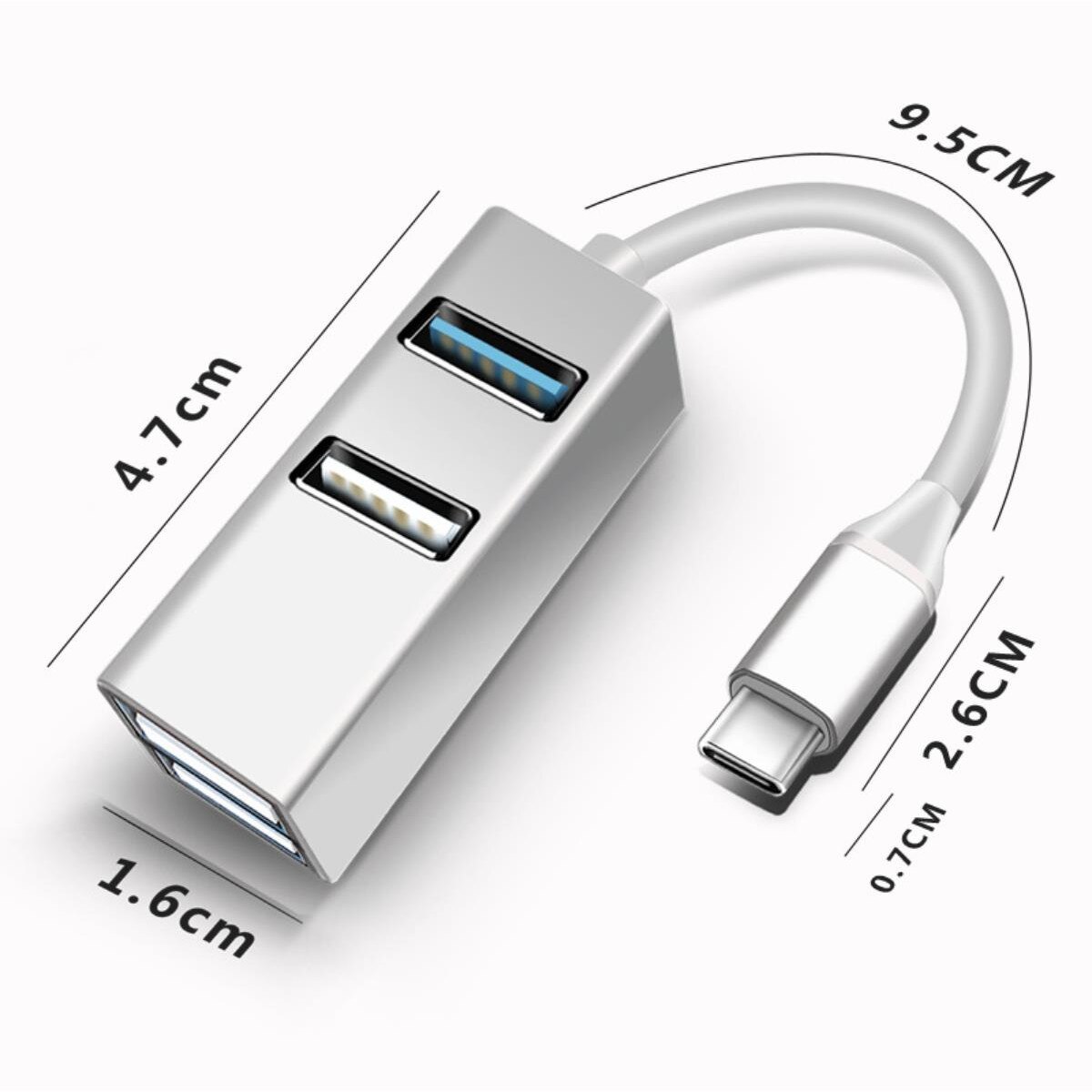 Unparalleled Witty engineer Hub USB 3.0, Cu 4 porturi cu splitter USB de 5 Gbps, USB tip C, Argintiu -  eMAG.ro