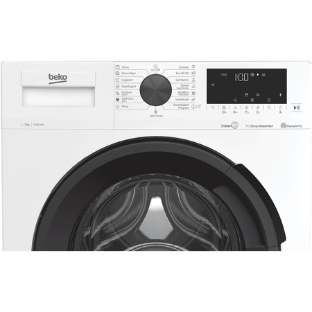 Пералня Beko WUE7626XBW, 7 кг, 1200 об/мин, Клас A, Мотор ProSmart Inverter, HomeWhiz Bluetooth, SteamCure, Remote Control AddXtra, Aquawave, Бял